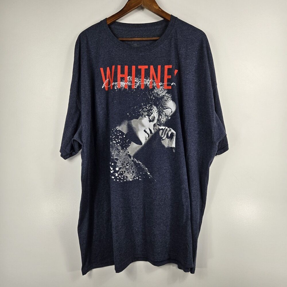 Whitney‎ Houston Size 3XL Blue Short Sleeve Cotton T Shirt NWOT